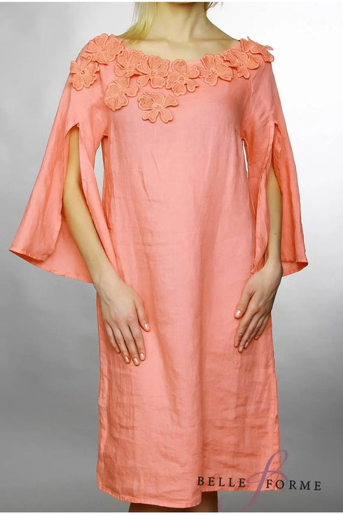 laFABBRICAdelLINO Boat dress with petals